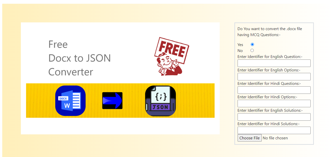 docx to json converted